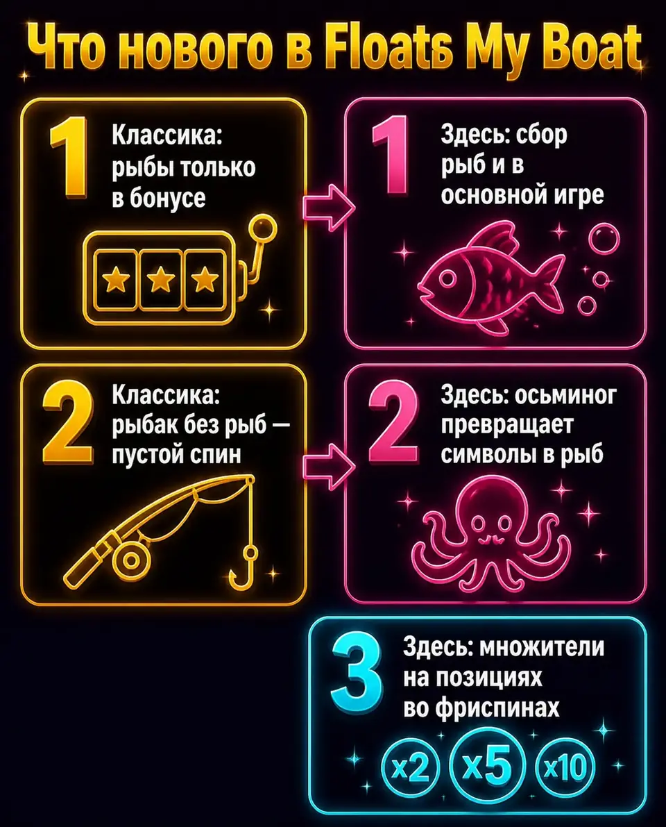 Сравнение Big Bass Floats My Boat с классической серией
