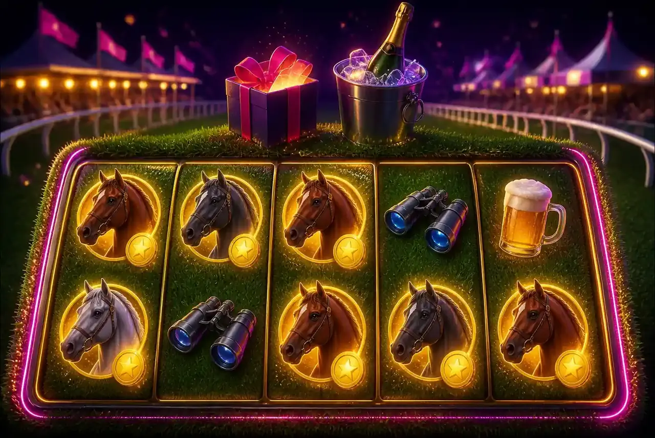 Символы ипподрома на травяных барабанах Big Bass Return to the Races