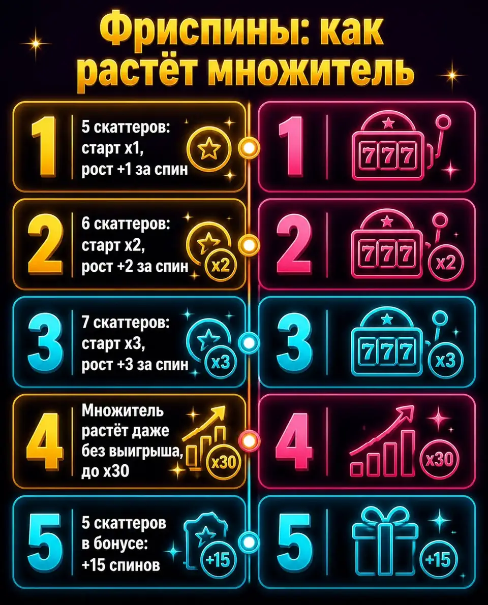 Сравнение старта фриспинов Dance Party при 5, 6 и 7 скаттерах