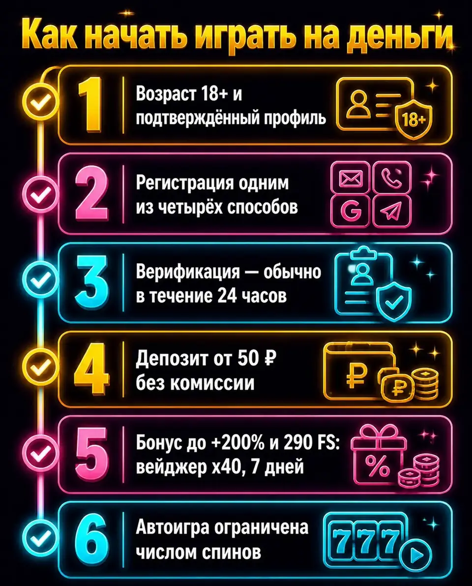 Чек-лист перед игрой в Dance Party на реальные деньги