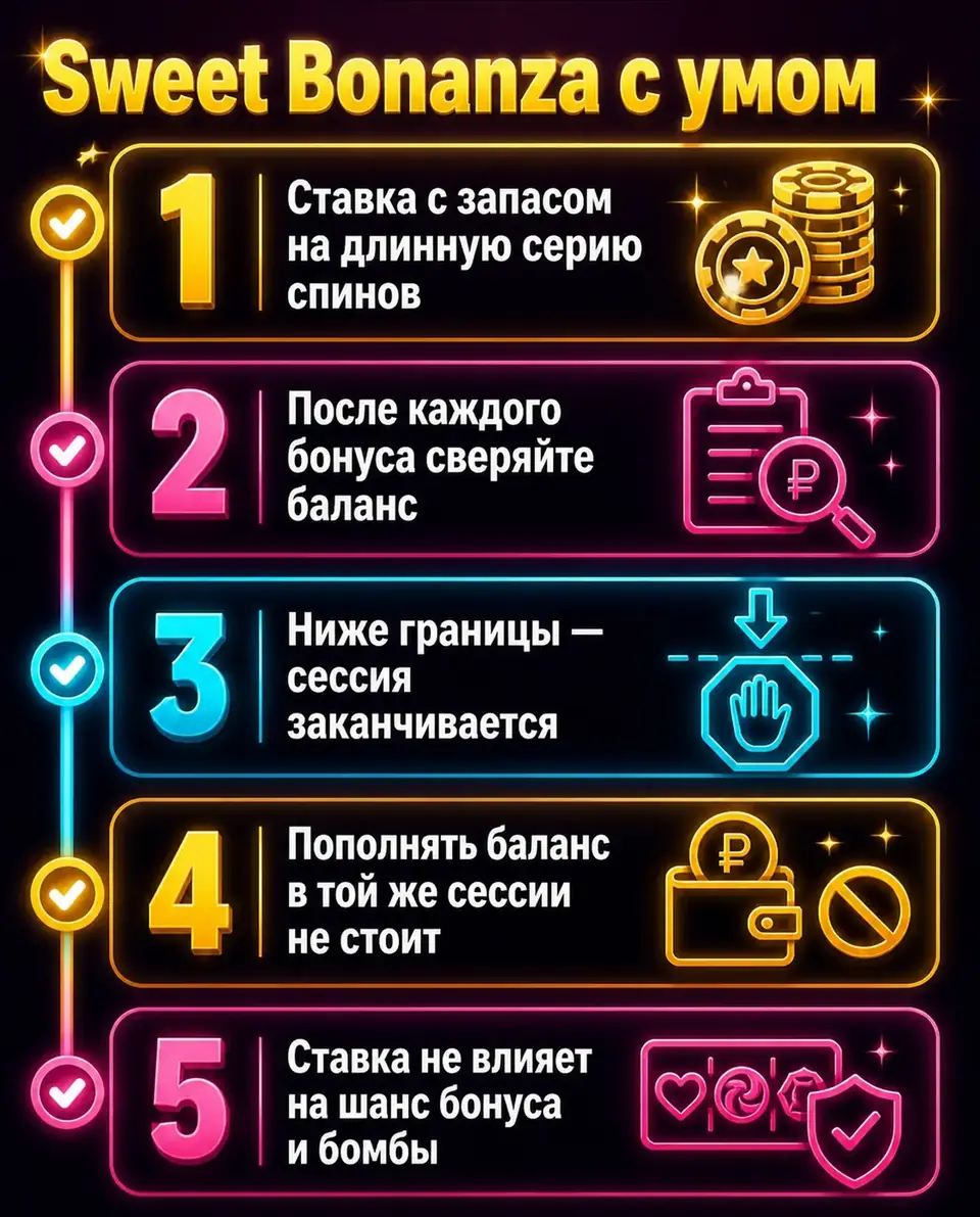 Чек-лист разумной игры в Sweet Bonanza
