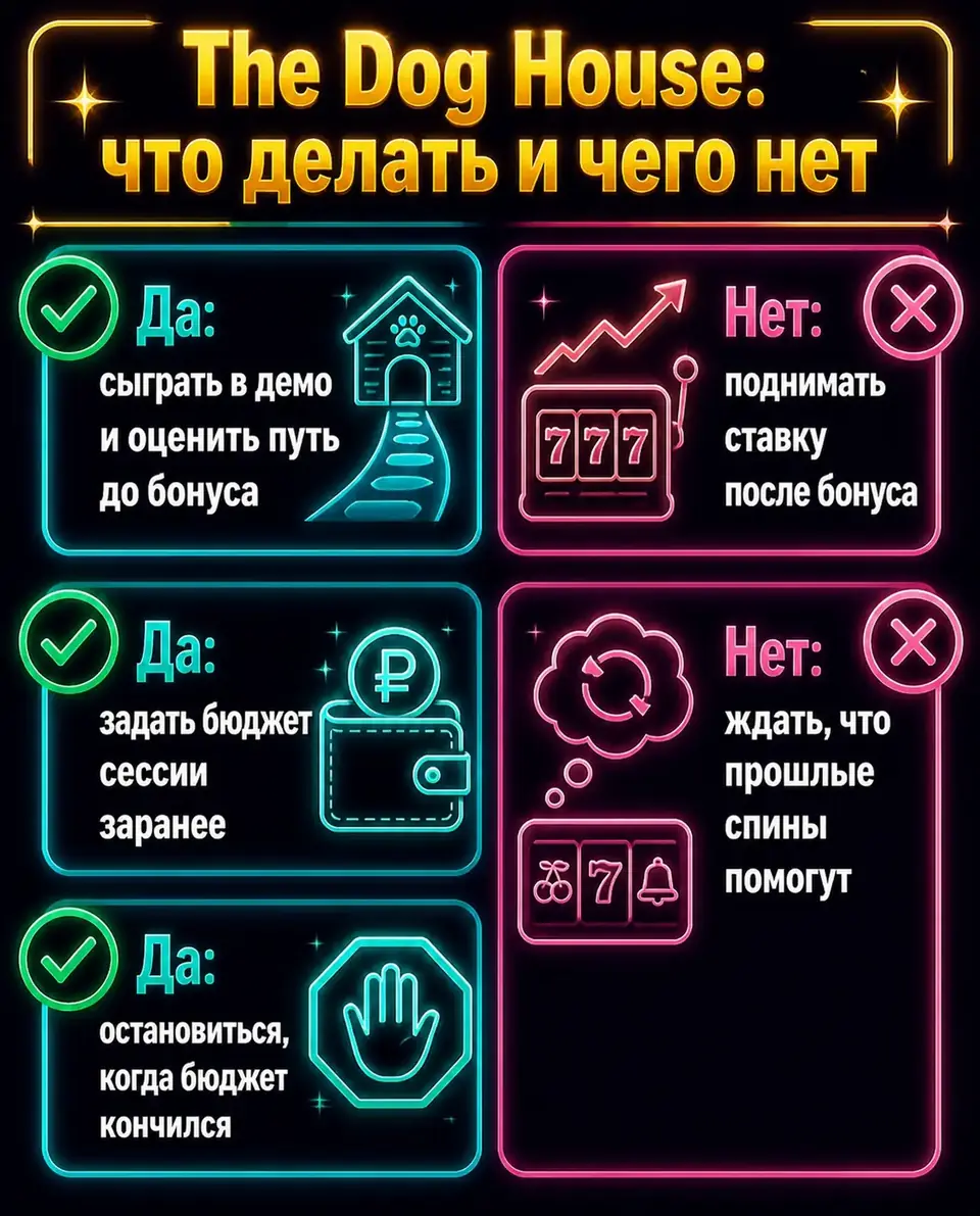Правильные и ошибочные действия при игре в The Dog House
