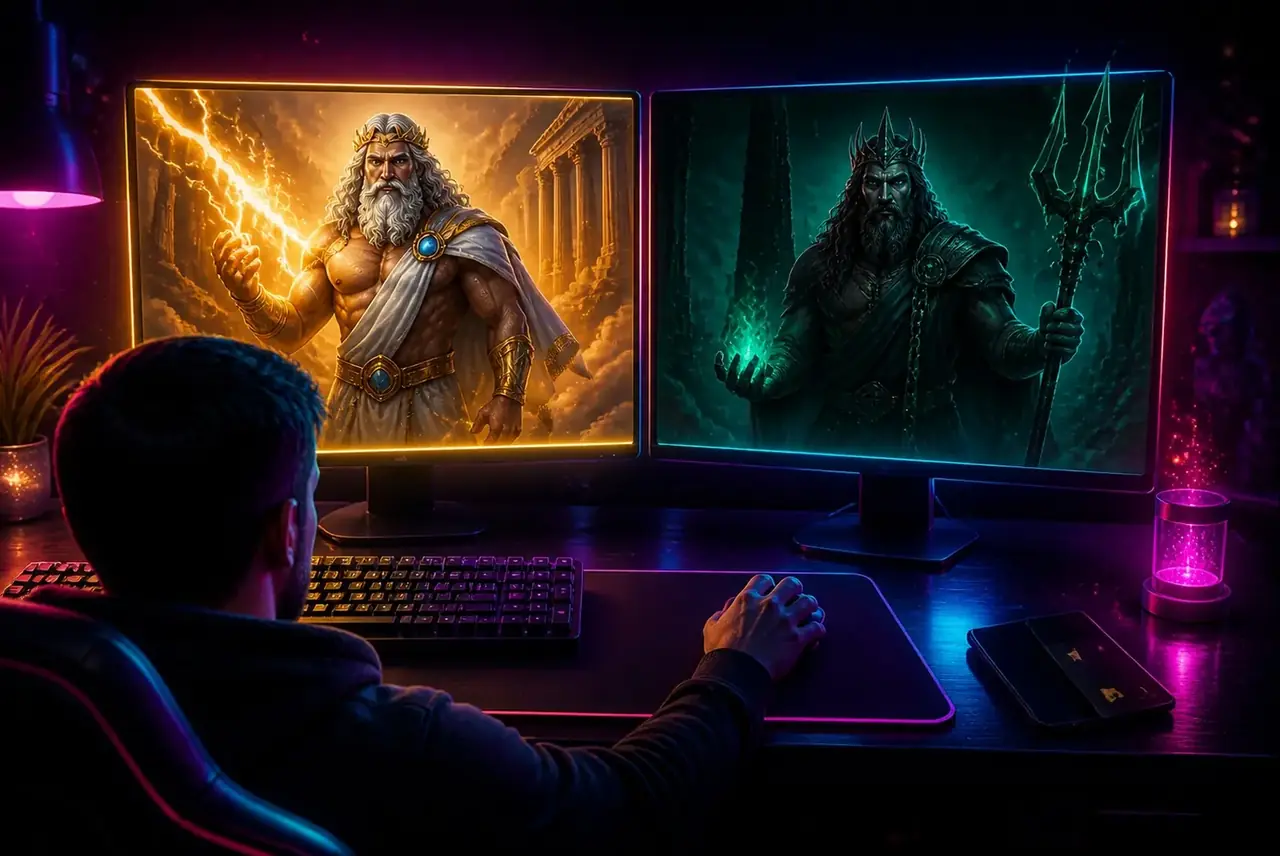 Игрок выбирает сторону перед стартом Zeus vs Hades