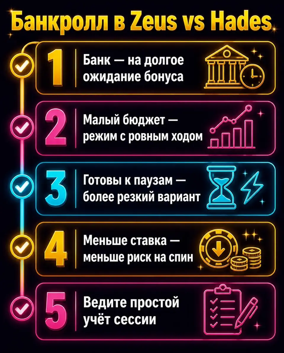 Чек-лист управления банкроллом в Zeus vs Hades